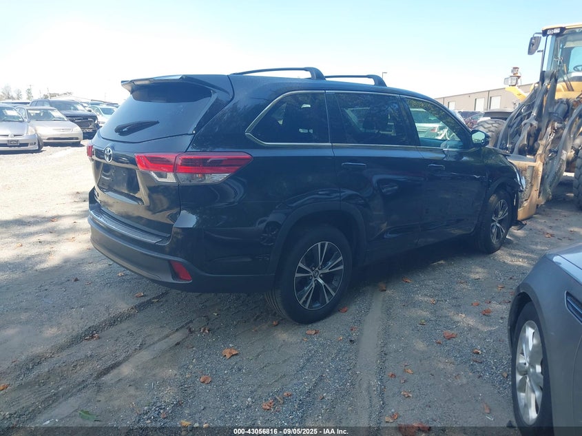 Vin: 5tdzarfh8hs023427, lot: 43550977, toyota highlander le 20174