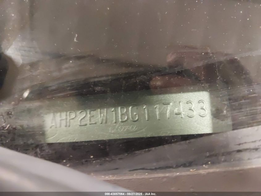 2011 Ford Taurus Sel VIN: 1FAHP2EW1BG117433 Lot: 43057064