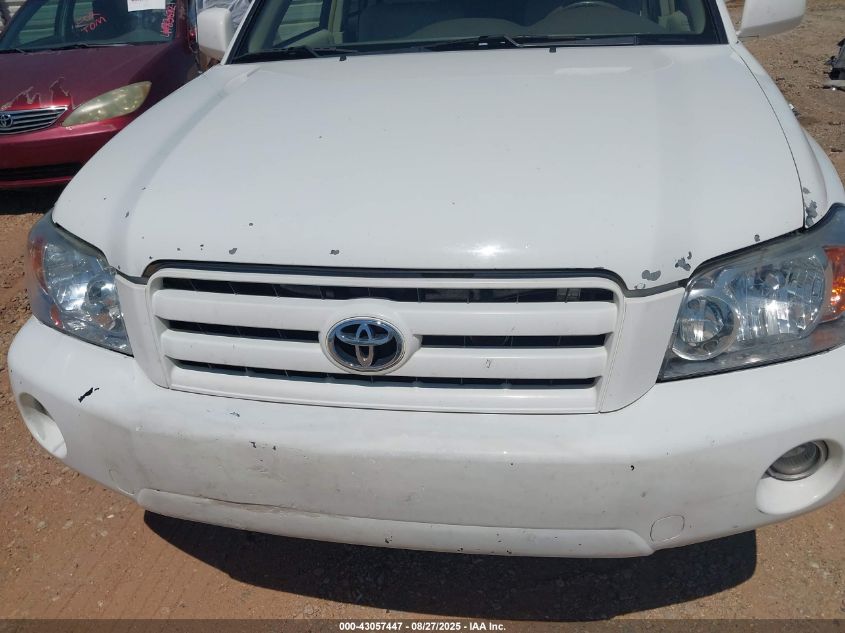 2007 Toyota Highlander V6 VIN: JTEGP21A370142460 Lot: 43057447