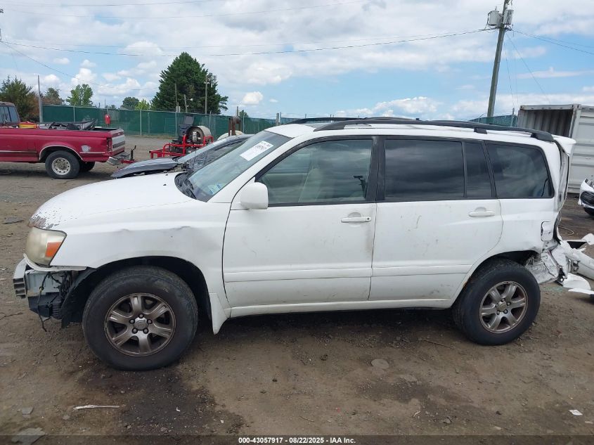 2007 Toyota Highlander V6 VIN: JTEHP21A170229228 Lot: 43057917