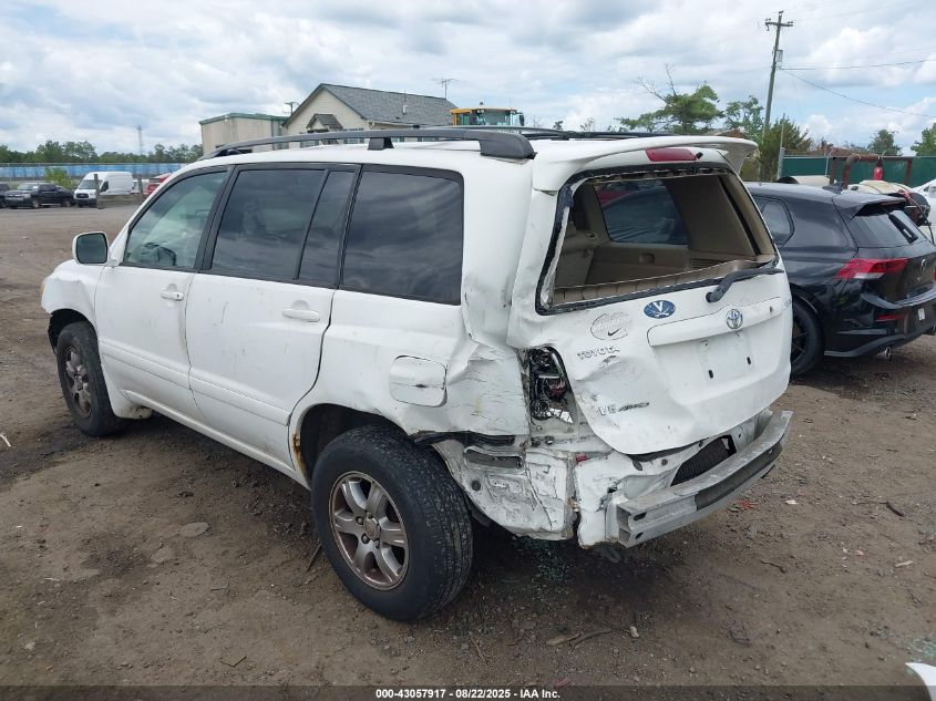 2007 Toyota Highlander V6 VIN: JTEHP21A170229228 Lot: 43057917