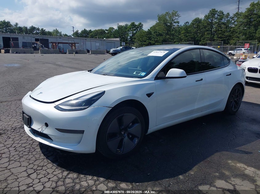 2021 Tesla Model 3 Standard Range Plus Rear-wheel Drive White Lot 111043057970 Vin 5YJ3E1EA1MF053660