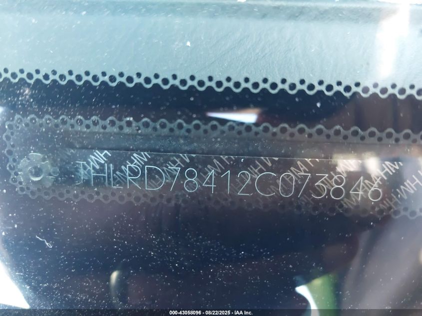 2002 Honda Cr-V Lx VIN: JHLRD78412C073846 Lot: 43058096