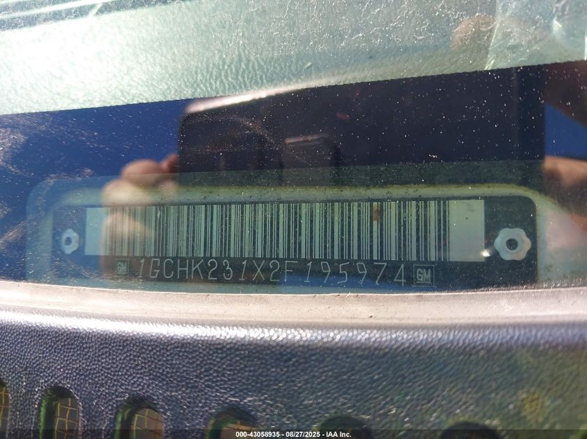 2002 Chevrolet Silverado 2500Hd Lt VIN: 1GCHK231X2F195974 Lot: 43058935