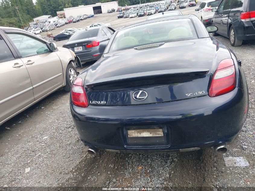 2007 Lexus Sc 430 VIN: JTHFN45YX79014302 Lot: 43059925