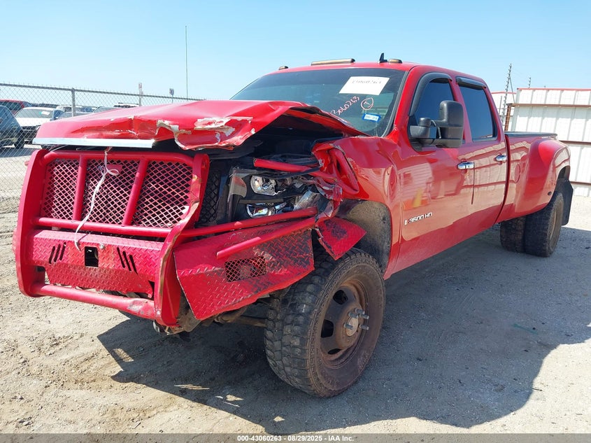 2008 Chevrolet Silverado 3500Hd Lt1 red truck diesel 1GCJK33628F199979 photo #3