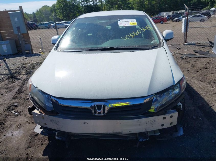 2012 Honda Civic Lx VIN: 2HGFB2F53CH558381 Lot: 43060348