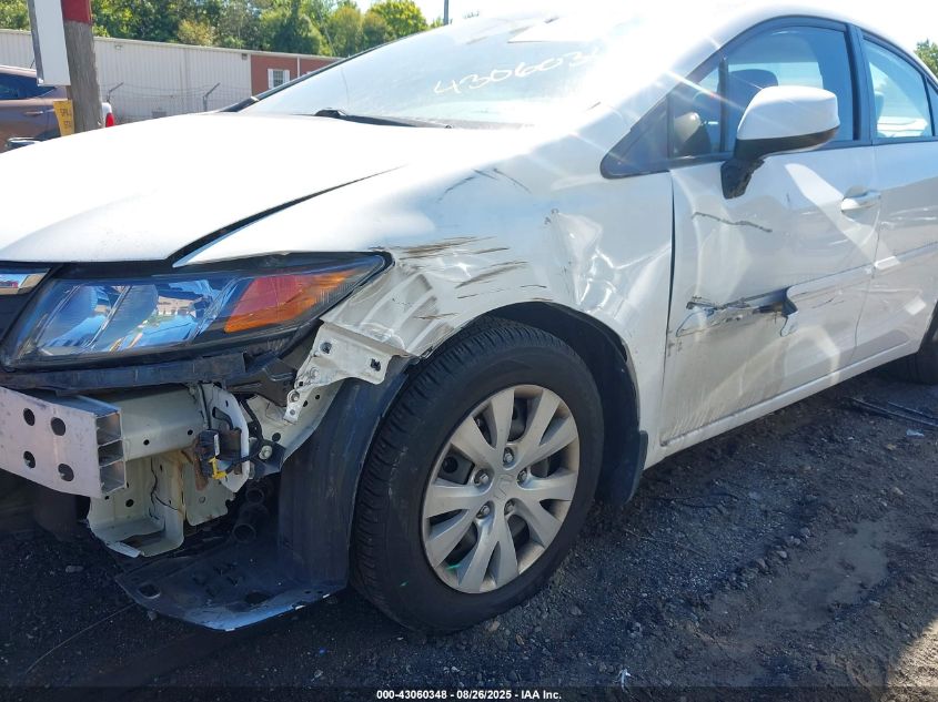 2012 Honda Civic Lx VIN: 2HGFB2F53CH558381 Lot: 43060348