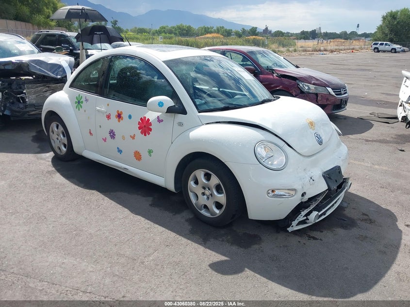 2002 Volkswagen New Beetle Gls white hatchback gasoline 3VWCB21C32M401535 photo #1