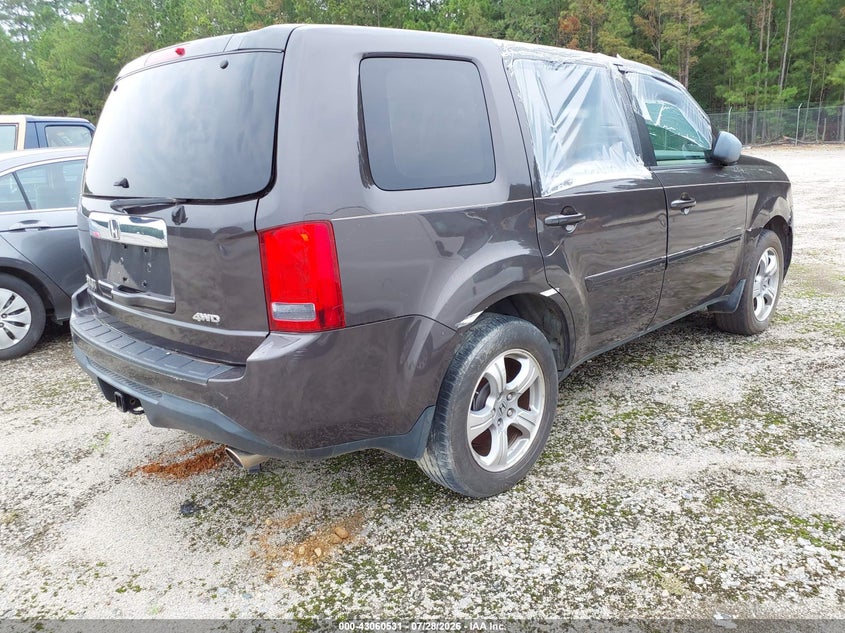 Vin: 5fnyf4h61cb059775, lot: 43554745, honda pilot ex-l 20124