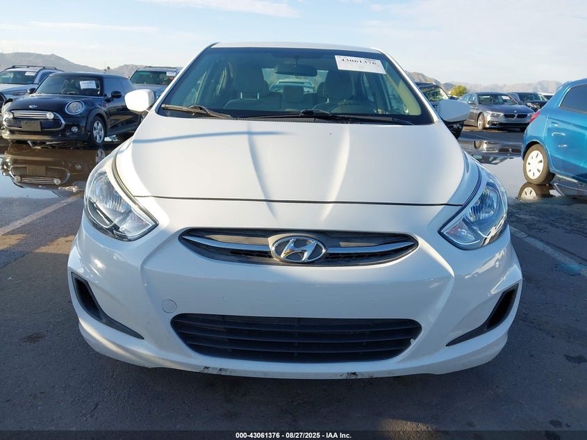 2017 Hyundai Accent 1.6 Value Edition White Lot 111043061376 Vin KMHCT4AE5HU379583