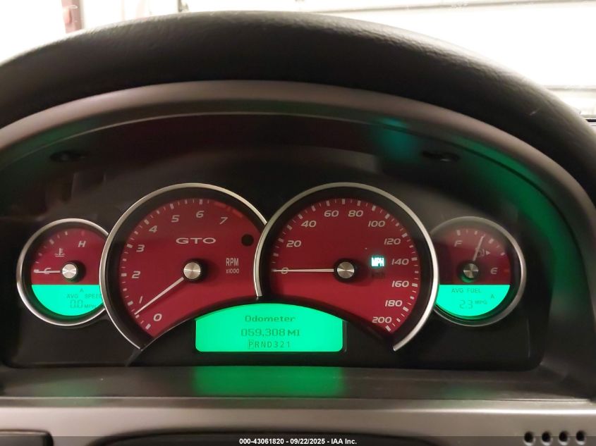 2005 Pontiac Gto VIN: 6G2VX12U55L367948 Lot: 43061820