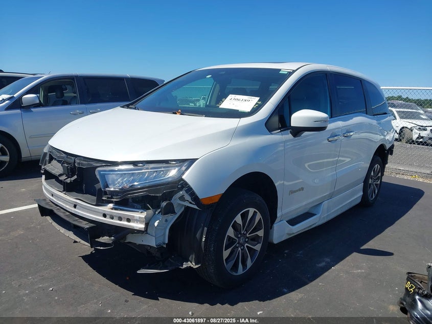 Vin: 5fnrl6h74nb028461, lot: 43556111, honda odyssey ex-l 20222