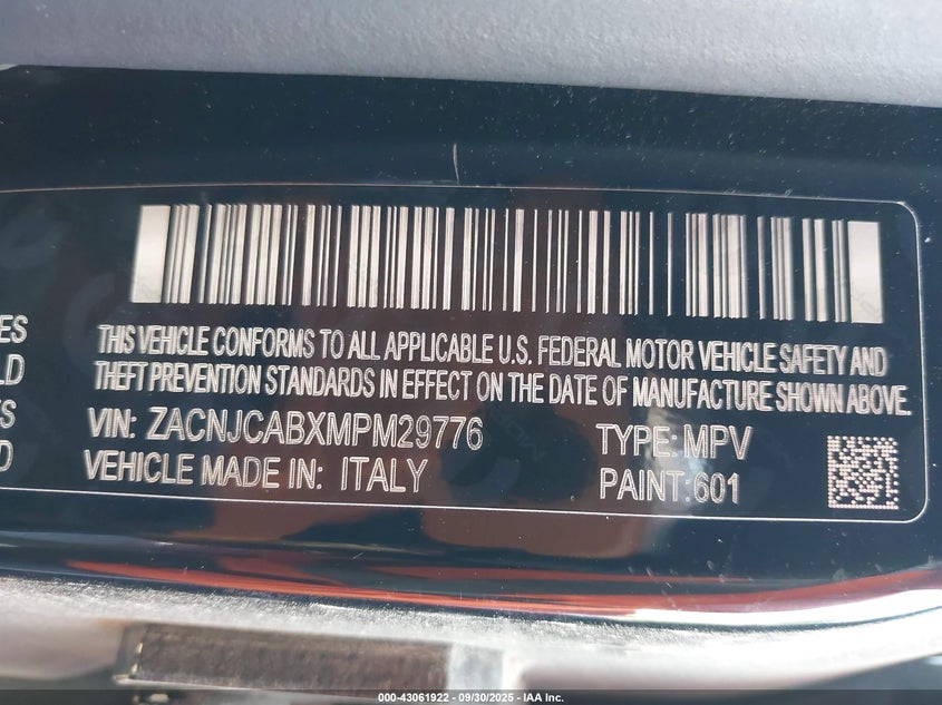 2021 JEEP RENEGADE SPORT FWD - ZACNJCABXMPM29776