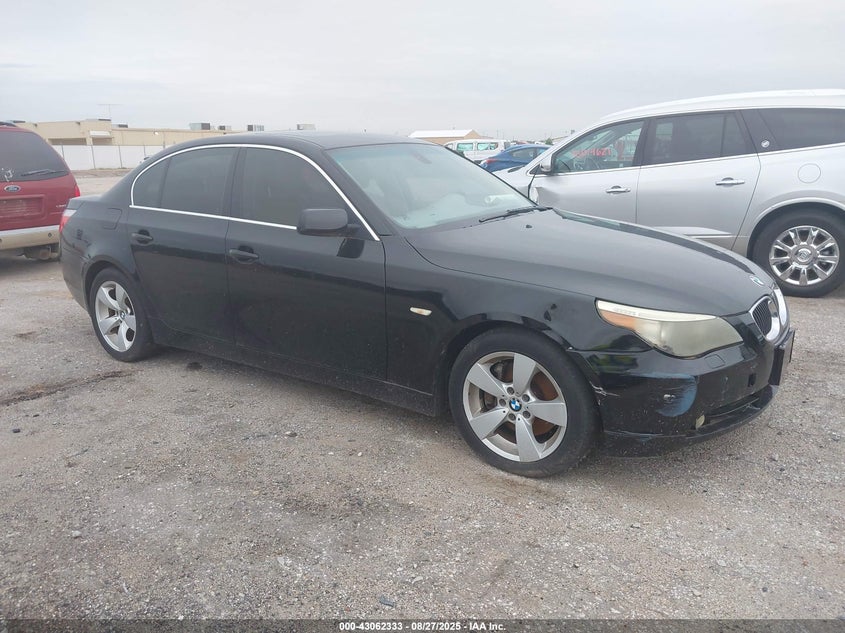 2007 BMW 525Xi black sedan gasoline WBANF33577CS39340 photo #1
