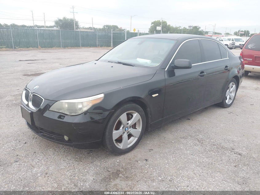 2007 BMW 525Xi black sedan gasoline WBANF33577CS39340 photo #3