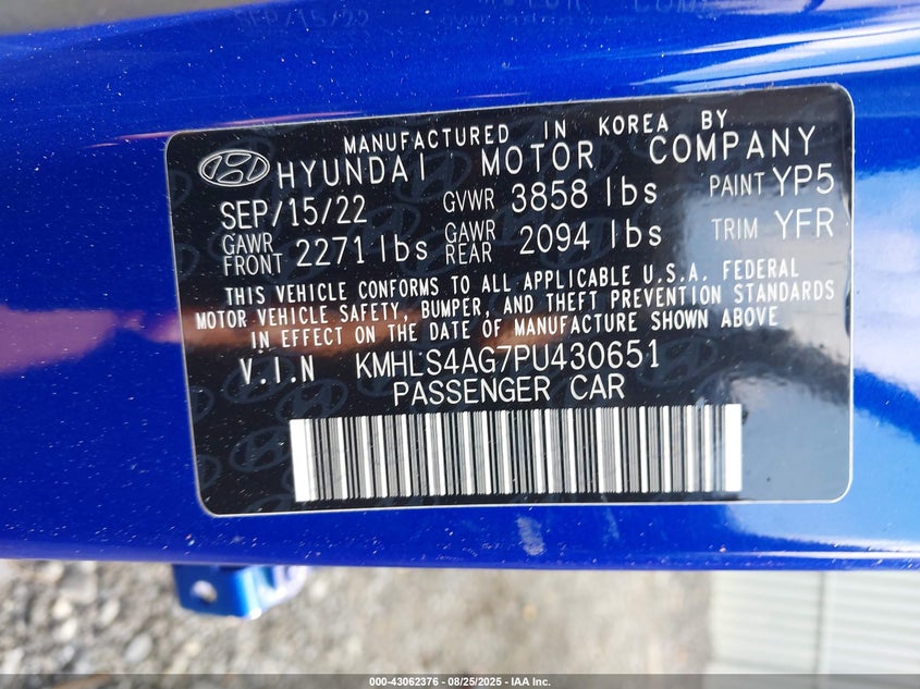 2023 HYUNDAI ELANTRA SEL - KMHLS4AG7PU430651