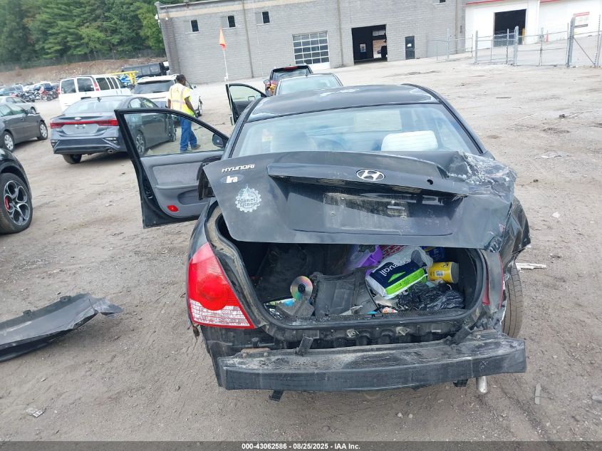 2006 Hyundai Elantra Gls/Limited VIN: KMHDN46D76U369049 Lot: 43062586