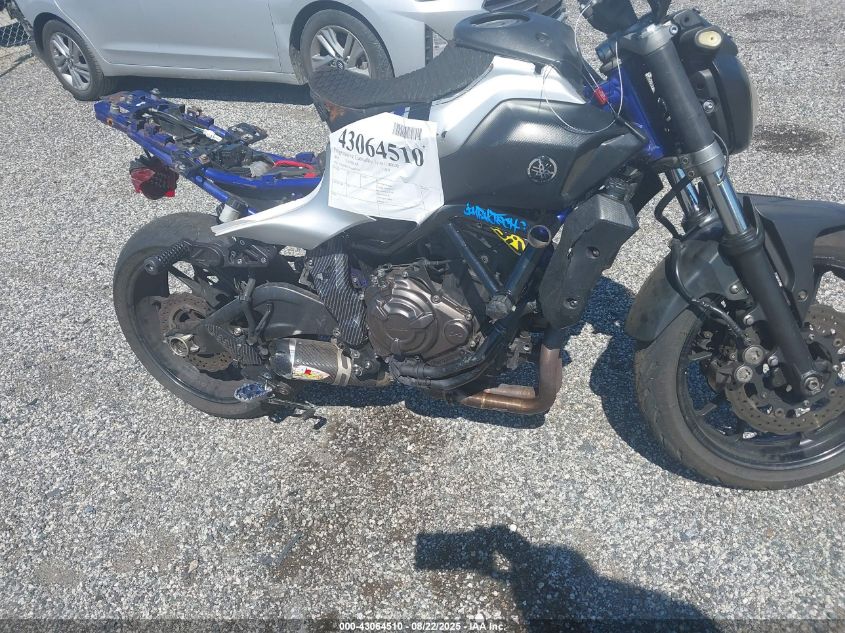 2016 Yamaha Fz07 VIN: JYARM06E4GA008293 Lot: 43064510