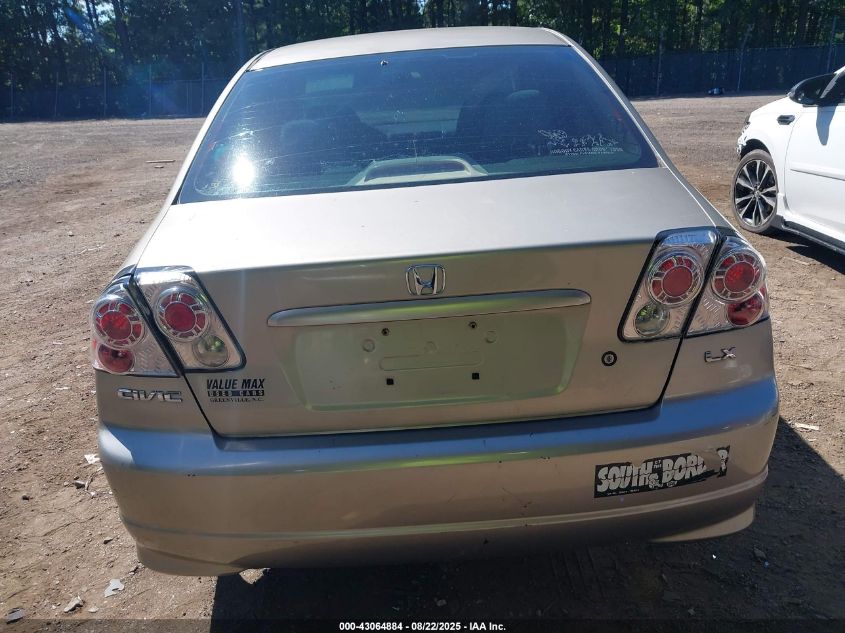 2005 Honda Civic Lx VIN: 2HGES16515H604203 Lot: 43064884