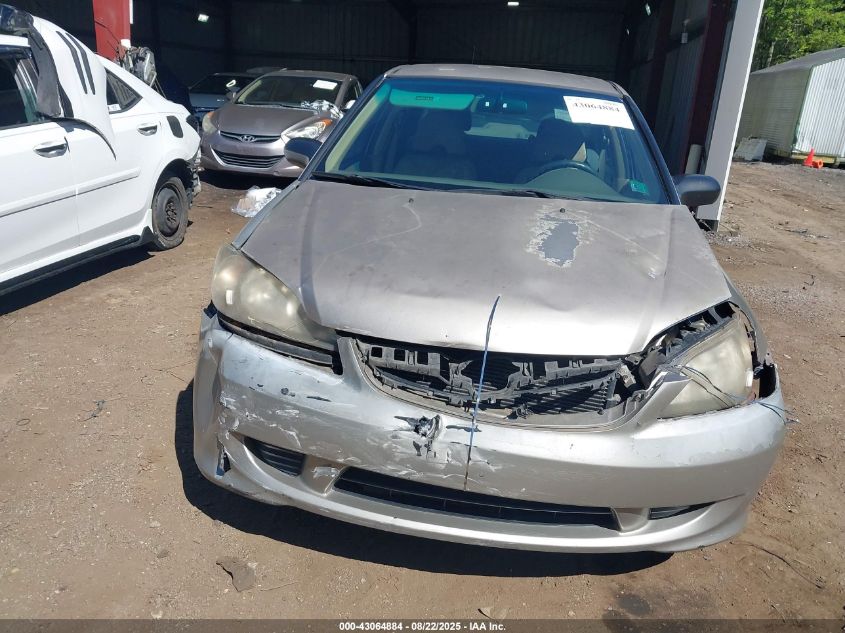 2005 Honda Civic Lx VIN: 2HGES16515H604203 Lot: 43064884