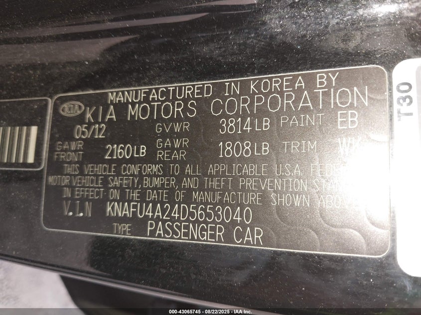 2013 KIA FORTE EX - KNAFU4A24D5653040