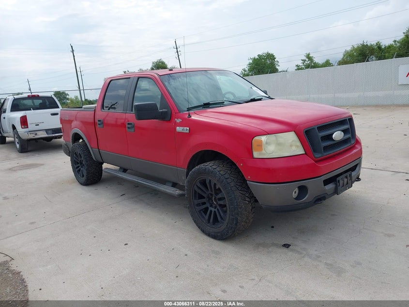 2007 Ford F-150 Fx4/Lariat/Xlt red truck flexible 1FTPW14V97KC52157 photo #1