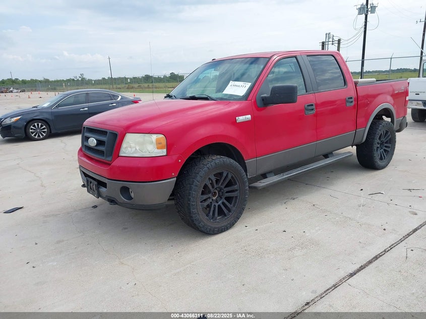 2007 Ford F-150 Fx4/Lariat/Xlt red truck flexible 1FTPW14V97KC52157 photo #3