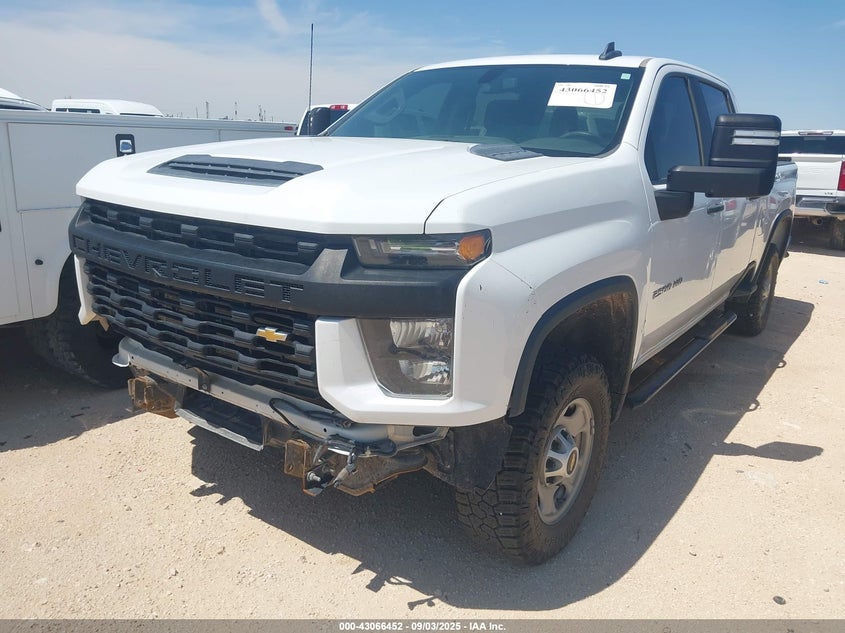 2021 Chevrolet Silverado 2500Hd 4Wd Standard Bed Wt white truck gasoline 1GC1YLE70MF129976 photo #3