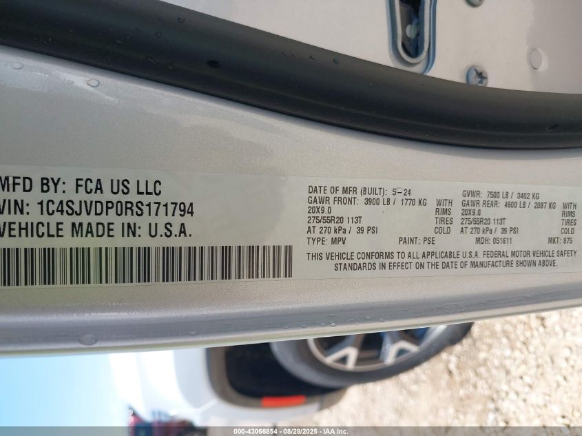 2024 Jeep Wagoneer - 1C4SJVDP0RS171794