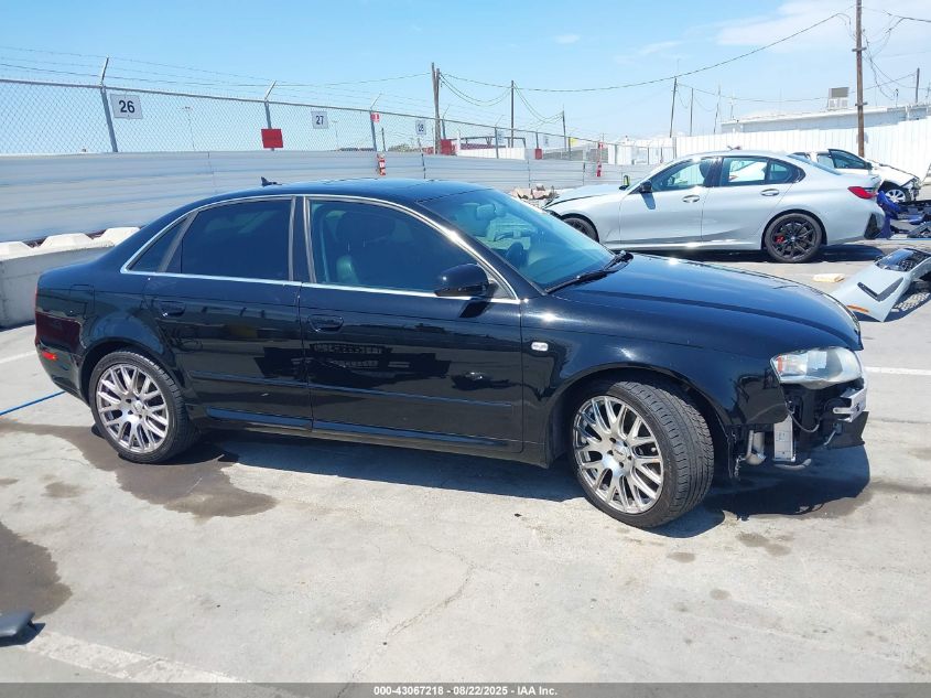 2008 Audi A4 2.0T/2.0T Special Edition VIN: WAUDF78E88A099274 Lot: 43067218