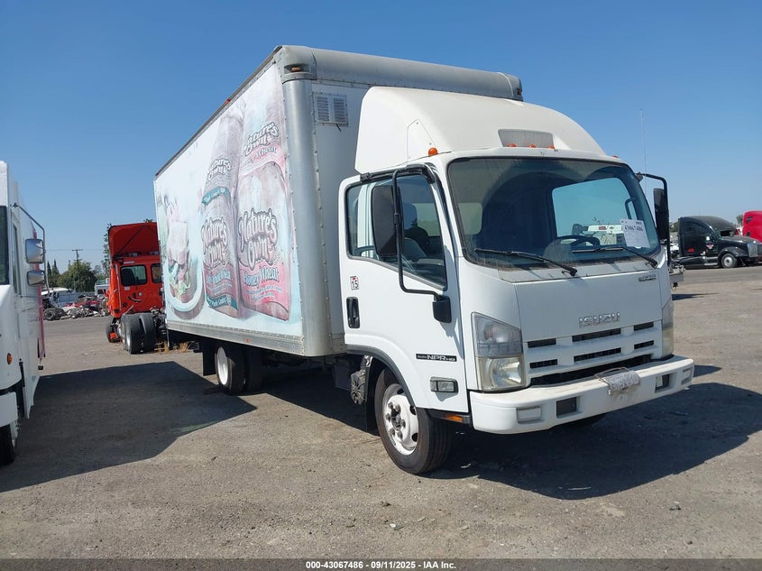 2012 Isuzu Npr Gas Reg white van gasoline 54DC4W1B6CS805428 photo #1