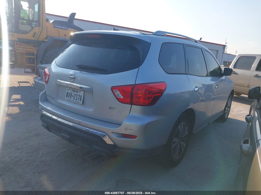 Vin: 5n1dr2mn8hc614499, lot: 43561929, nissan pathfinder platinum/s/sl/sv 20174