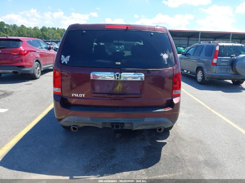 2014 Honda Pilot Ex VIN: 5FNYF3H46E8005433 Lot: 43068685