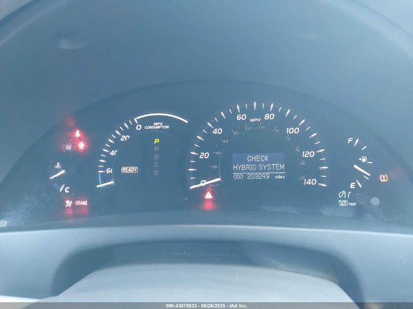 2008 Toyota Camry Hybrid VIN: 4T1BB46K38U037868 Lot: 43070833