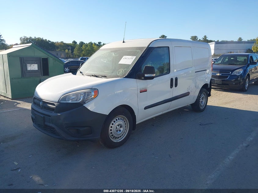 Vin: zfberfabxh6d25672, lot: 43565475, ram promaster city tradesman 20172