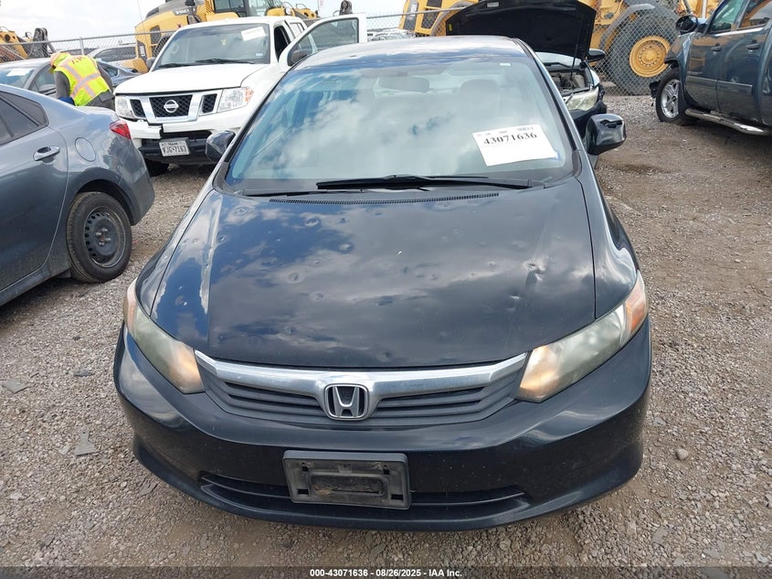 2012 Honda Civic Lx VIN: 19XFB2F58CE107330 Lot: 43071636