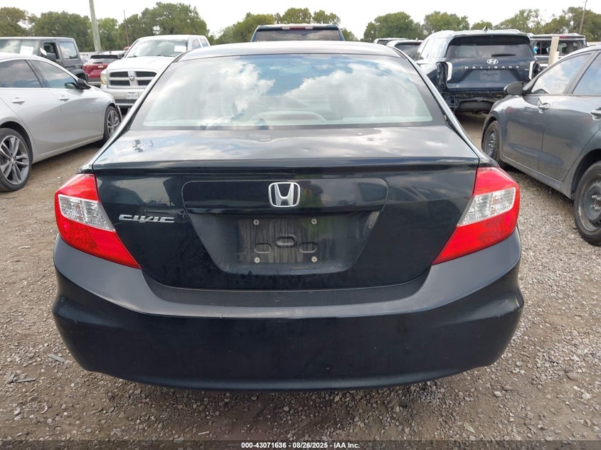 2012 Honda Civic Lx VIN: 19XFB2F58CE107330 Lot: 43071636