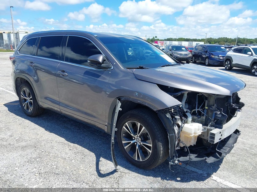 5TDKKRFH2GS155841 2016 Toyota Highlander Xle V6 auction photo 1