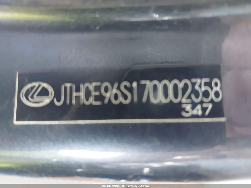 2007 Lexus Gs 350 VIN: JTHCE96S170002358 Lot: 43072403