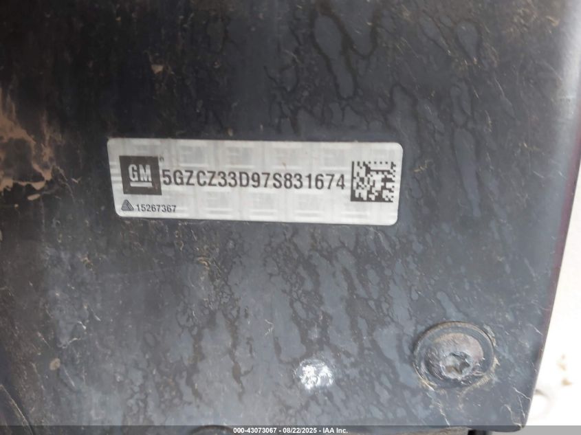 2007 Saturn Vue 4 Cyl VIN: 5GZCZ33D97S831674 Lot: 43073067
