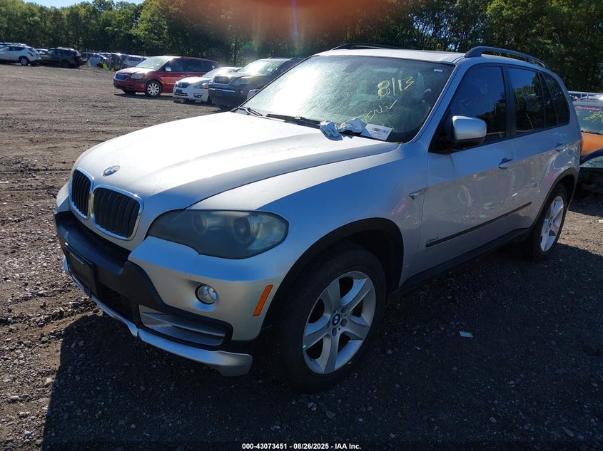 2008 BMW X5 3.0Si grey suv gasoline 5UXFE43578L006848 photo #3