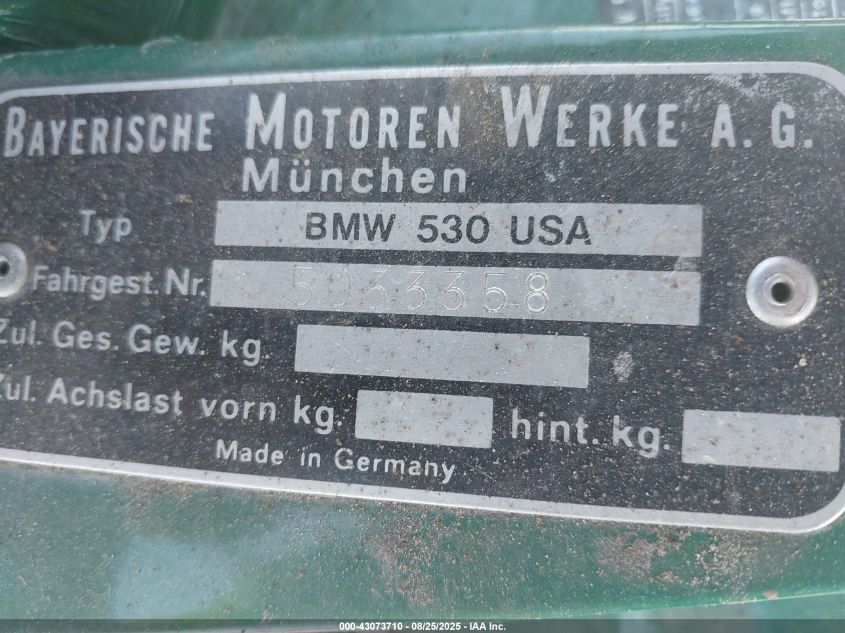 1976 BMW 5-Series VIN: 5033358 Lot: 43073710