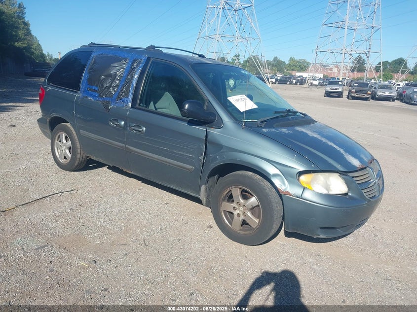 2005 Dodge Caravan Sxt turquoise van gasoline 1D4GP45R45B433506 photo #1