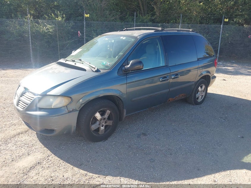 2005 Dodge Caravan Sxt turquoise van gasoline 1D4GP45R45B433506 photo #3