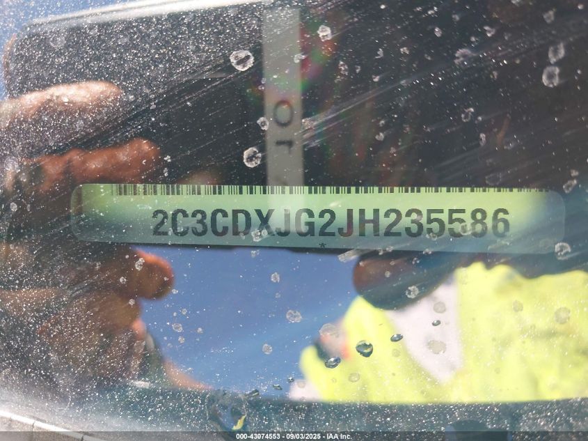 2018 Dodge Charger Gt Awd VIN: 2C3CDXJG2JH235586 Lot: 43074553