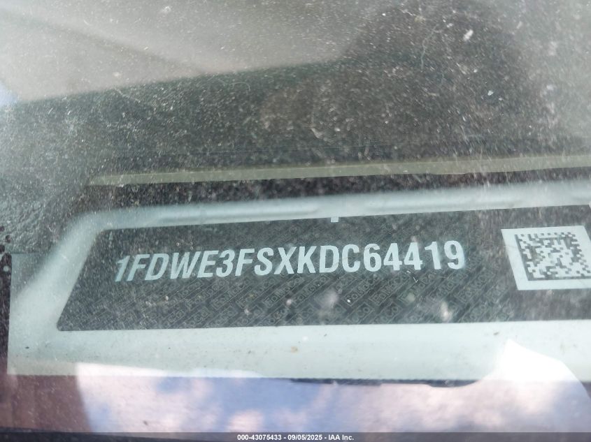 2019 Thor Motor Coach 24X8 Freedom Elite VIN: 1FDWE3FSXKDC64419 Lot: 43075433