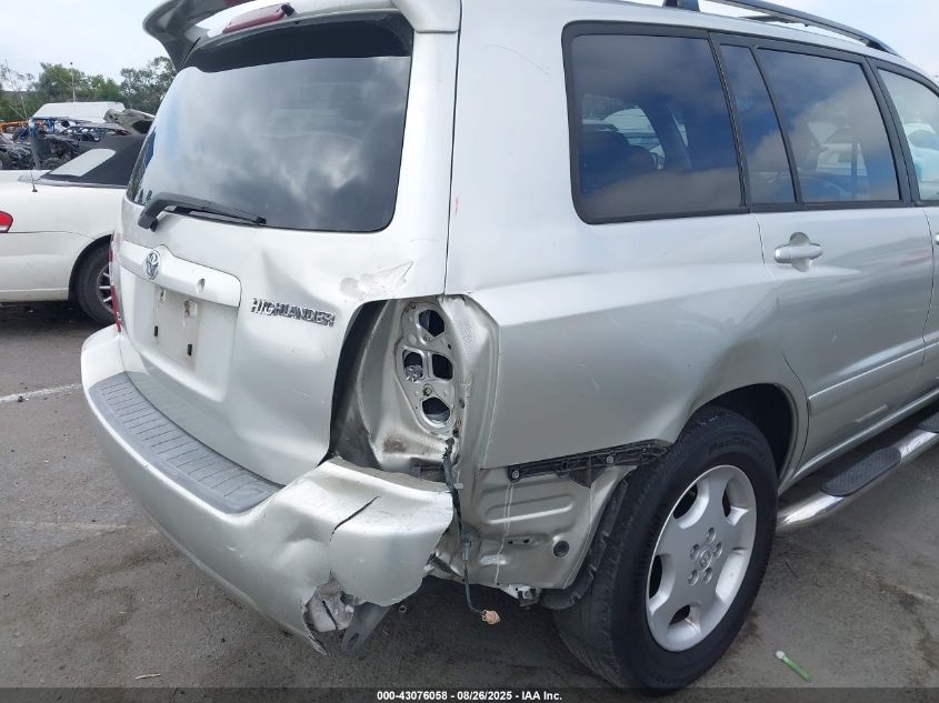 2005 Toyota Highlander V6 VIN: JTEDP21A450074492 Lot: 43076058