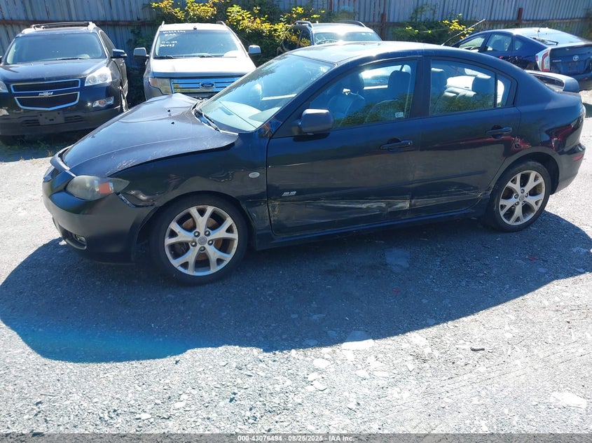 2007 Mazda Mazda3 S Grand Touring black sedan gasoline JM1BK323471663331 photo #3