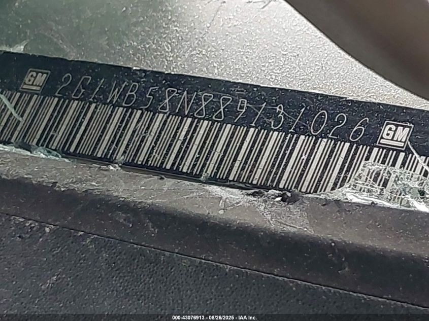 2008 Chevrolet Impala Ls VIN: 2G1WB58N889131026 Lot: 43076913